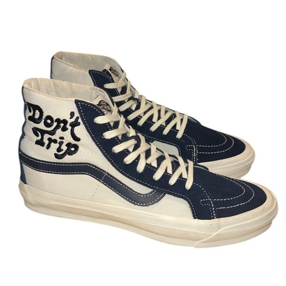 Vans Other - Vans OG SK8-HI LX Free & Easy Don't Trip Navy Dress Blue Marshmallow White 10.5